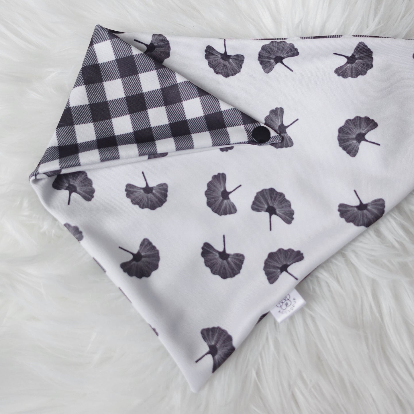 Poppy Flower and Checkered Bandana