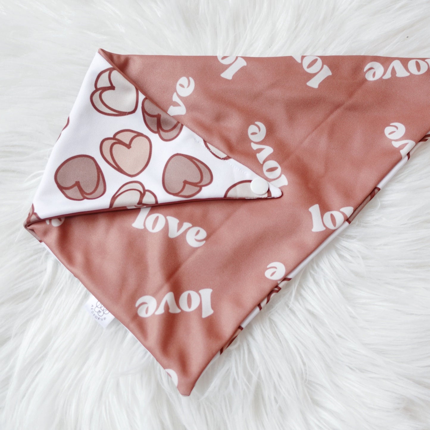 Love and 3D Hearts Bandana