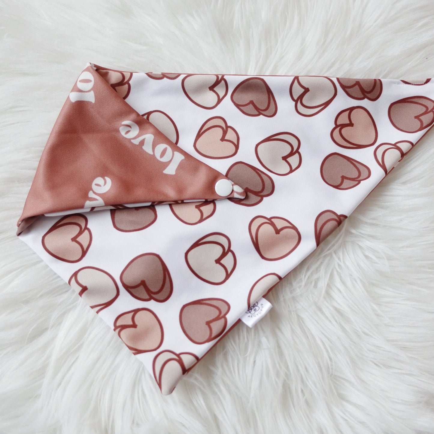 Love and 3D Hearts Bandana