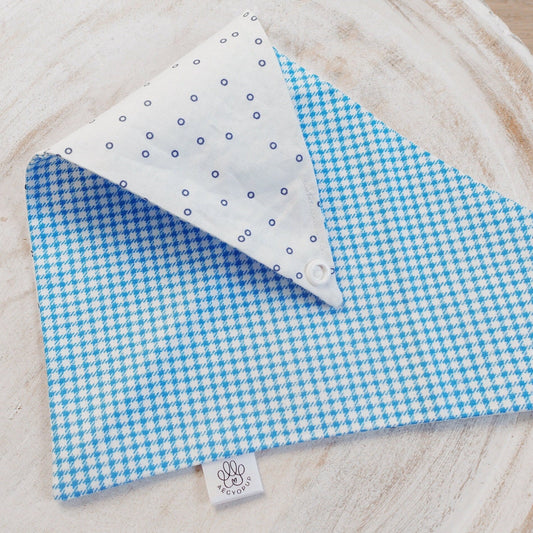 Blue Gingham and Circle Dotted