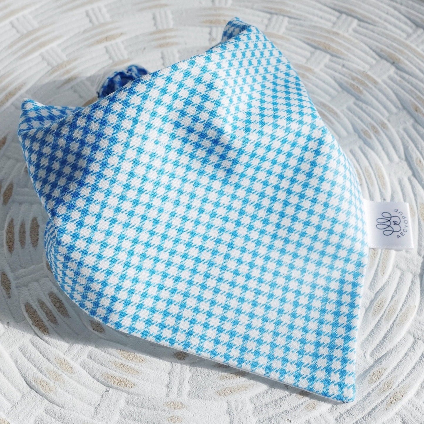 Blue Gingham and Circle Dotted