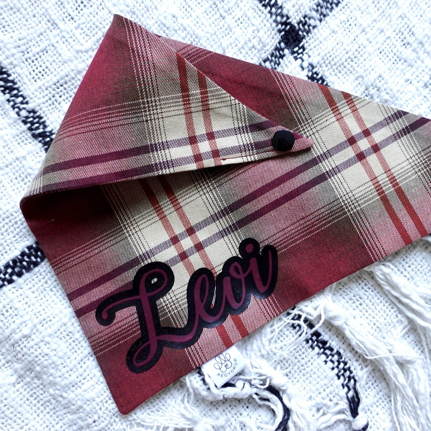 Christmas Red Plaid Flannel Bandana